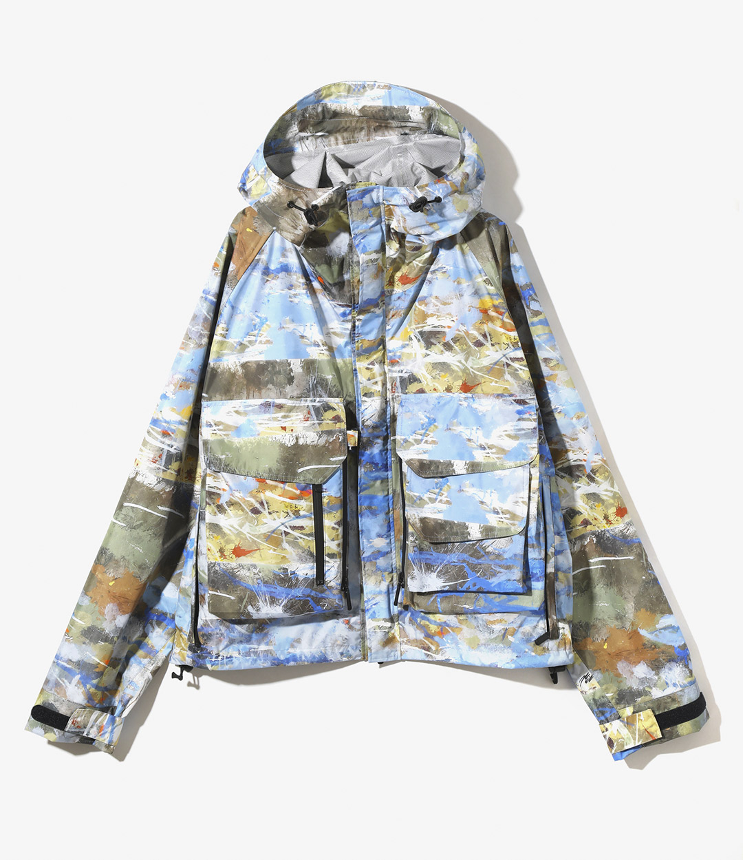 River Trek Jacket - Nylon Taffeta / 2Layer / Painting Pt. ¥74,800