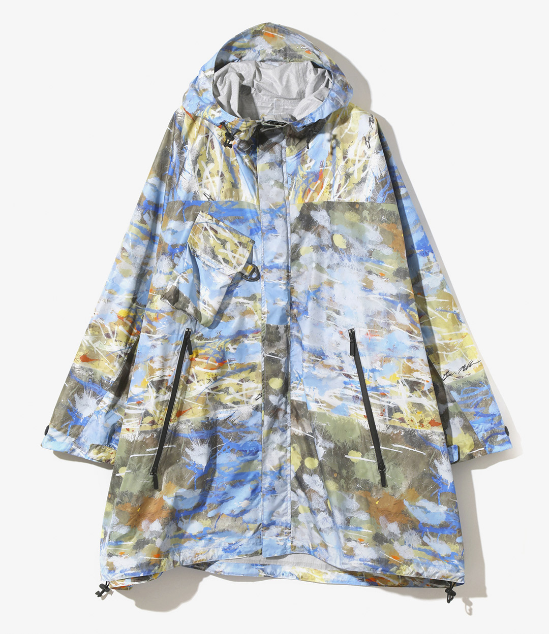 River Trek Poncho - Nylon Taffeta / 2Layer / Painting Pt. ¥74,800