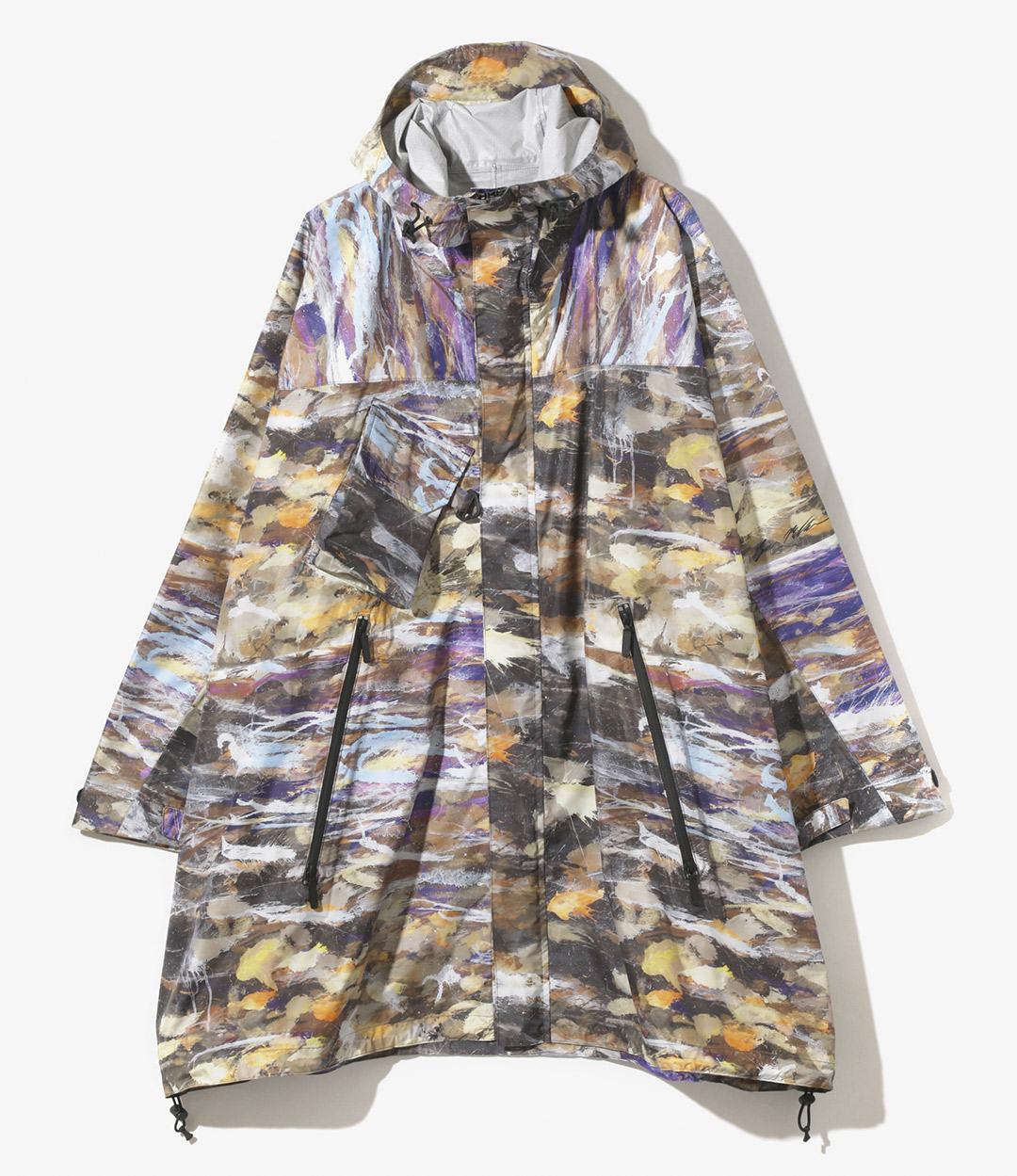 River Trek Poncho - Nylon Taffeta / 2Layer / Painting Pt. ¥74,800