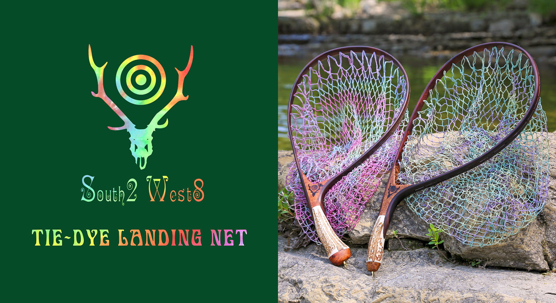 〈SOUTH2 WEST8〉HANDMADE TIE-DYE LANDING NET
